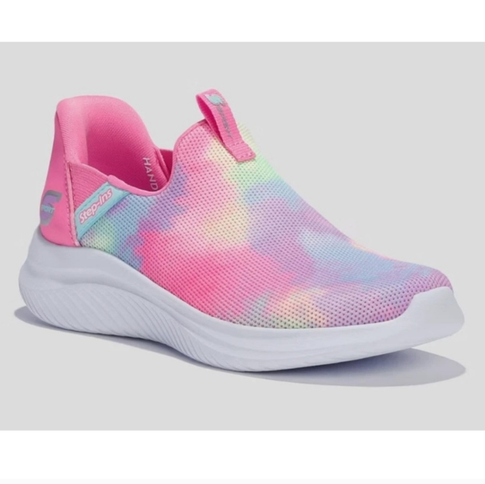 S Sport By Skechers Bailey Kids' Step-Ins Sneakers Tie Dye Slip On Cushioned - Picture 2 of 6